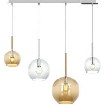 Lustre moderne top light future 1155 cr s4 rmix ta e27 led plafonnier en verre pyrex soufflé