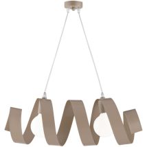 Bonetti Illumina - Lustre Suspendu Moderne En Fer Deux Lumières Tortora 54x H20 Cm