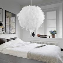 Lustre - Suspension Pratique et Leger en Plumes Boule Luminaire Decor