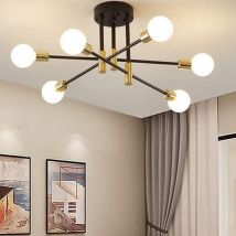 Lustre,6 pcs - forme créative plafonnier nordique minimaliste salon salle à manger chambre à coucher plafonnier style luxe(Non ampoule)