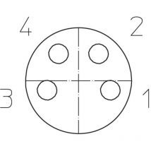 Lutronic 1028 Connettore confezionato per sensore o attuatore M8 Giunto dritto 2.00 m Numero di poli: 4 1 pz.