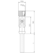 Lutronic - 1029 Sensor-/Aktor-Steckverbinder, konfektioniert M8 Kupplung, gerade 5.00 m Polzahl Sensor