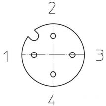 1066 Connettore confezionato per sensore o attuatore M12 Giunto dritto 5.00 m Numero di poli: 4 1 pz. - Lutronic