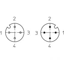 Lutronic - 1094 Sensor-/Aktor-Anschlussleitung M12 Stecker, gerade 2.00 m Polzahl Sensoren: 4 1 St.
