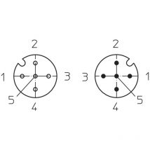 Lutronic - 1102 Sensor-/Aktor-Anschlussleitung M12 Stecker, gerade 2.00 m Polzahl Sensoren: 5 1 St.