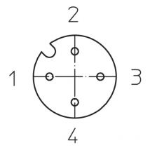 Lutronic - 1141 Sensor-/Aktor-Steckverbinder, konfektioniert M12 Kupplung, gewinkelt 2.00 m Polzahl Se