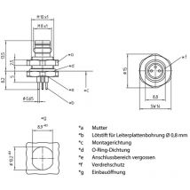 1225 Sensor-/Aktor-Einbausteckverbinder M8 Stecker, Einbau Polzahl Sensoren: 4 1 St. - Lutronic