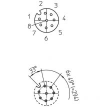 Lutronic - 1230 Sensor-/Aktor-Einbausteckverbinder M12 Buchse, Einbau Polzahl Sensoren: 8 1 St.