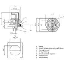 1235 Sensor-/Aktor-Einbausteckverbinder M12 Stecker, Einbau Polzahl Sensoren: 5 1 St. - Lutronic