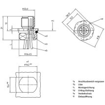 Lutronic 1239 Connettore Da Pannello Per Sensore O Attuatore M12 Spina 0.50 M Numero Di Poli: 8 1 Pz.