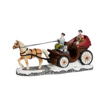 Personaggi su carrozza - L19,5XW7XH9,5CM - in resina - Luville
