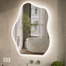 Luvodi - Irregular led Bathroom Mirror with Lights, Anti-Fog, Dimmable