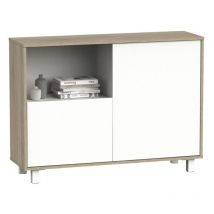 Lux 2 Porte White and Oak 112x83x33cm Lounge