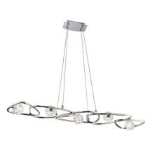 Diyas - Inspired Mantra - Lux - Ceiling Pendant 5 Light G9 Line, Polished Chrome