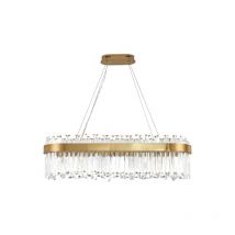 Länglicher Kristallkronleuchter 100 cm - LUX