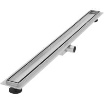 Luxebath - Caniveau de Douche 100cm 2en1 à Carreler, Argent, Acier Inoxydable, avec Appareil Désodorisant et Filtre à Cheveaux Amovible, Pieds