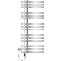 Luxebath - Elektrischer Badheizkörper Iron em 500x1200 mm Chrom mit Heizstab 1200W Thermostat Digitalanzeige, Handtuchheizkörper mit Heizpatrone,