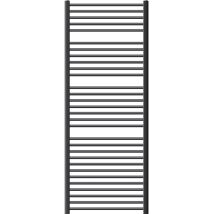 Luxebath Elektrischer Badheizkörper Sahara 750x1800 Mm Anthrazit Gerade Seitenanschluss + Heizstab 1200w Thermostat Digitalanzeige, Handtuchheizkörper