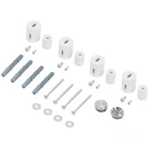 Luxebath - Material de Montaje Blanco para Radiador de Baño/Salón Iron para Modelos Rectos o Curvos, Soporte de Suspensión para Estufas, Calentadores