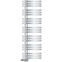 LuxeBath Radiador Toallero de Baño Iron EM 500 x 1600 mm Cromado Estufa de Conexión Central con Termostato en Forma Recta al Suelo, Calentador