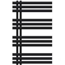 Luxebath - Radiateur Salle de Bain Design Iron em 600x1000 mm, en Acier, Noir Mat, Sèche-Serviette à Panneaux, Porte-Serviettes Chauffant, Raccordé