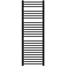 Luxebath - Radiateur de Salle de Bain Design Sahara, 500x1500 mm, Noir Mat, Forme Droite avec Connexion Latérale, Chauffe Porte Serviettes avec Kit