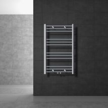 Luxebath - Radiateur de Salle de Bain Design Sahara, 600 x 800 mm, Chrome, Forme Courbé avec Connexion Central, sans Kit de Raccordement, Non