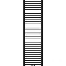 Luxebath - Radiatore Sahara 50 x 180 cm Calorifero in Acciaio Nero con Raccordo Centrale Termosifone Scaldasalviette Riscaldamento per Bagno