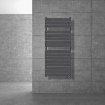 Luxebath - Radiatore da Bagno Steam 600 x 1200 mm Antracite Termoarredo Monostrato Piatto Verticale Attacco Centrale 50 mm Termosifone da Muro