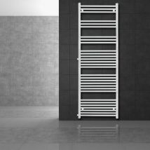 Luxebath - Radiatore Sahara 600x1800 mm Termosifone in Acciaio Bianco Attacco Laterale Design Scala Scaldasalviette Dritto Riscaldamento Arredamento