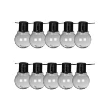 Guirlande solaire – 10 ampoules LED blanc chaud – Luminaire d'extérieur – LUXFORM
