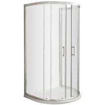 Hudson Reed Pacific Chrome 1050mm x 925mm D-Shaped Shower Enclosure - AQUD2