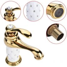 Luxuriöser Messing-waschbeckenhahn, Wasserfall, Einhebel-waschtischarmatur, Diamant-wassermischbatterie, Warm- Und Kaltmischbatterie, Waschküche, 