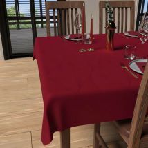 Nappe rectangle anti-tâches 150x250 cm luxury rouge, par Soleil d'Ocre