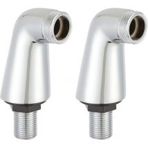 Luxus-Rillenverbinderpaar mit doppeltem Außengewinde 15 x 21 / 20 x 27