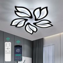 Comely - Plafón led Regulable, 45W 4200LM Lámpara de Dormitorio con Control Remoto, Diseño Creativo de Pétalos, Iluminación de Techo led Moderna para