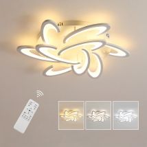 Plafoniera led de Acrílico Blanco 45W, Control Remoto Ajustable, 9 Fuentes de Luz, para Sala de Estar, Dormitorio, Comedor - Comely