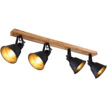 Etc-shop - Globo - foco - Gunther - marrón - madera - foco de superficie -