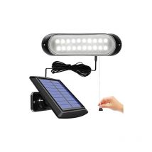 Lámpara solar con sensor de movimiento, 20 led, separable, con cable de 5 m, para exteriores, interior, impermeable, con interruptor de tracción,