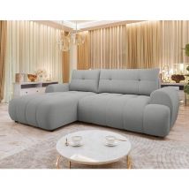 Bestmobilier - Luzzio - canapé d'angle gauche 4 places convertible avec coffre en tissu texturé