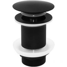 LYCXAMES Desagüe universal para fregadero sin rebosadero, desagüe emergente para fregadero, desagüe Click Clac, desagüe emergente, negro