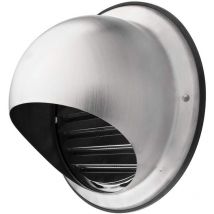 Grille Ventilation 120 mm Grille Aeration Inox Haute Qualité Grille Aération Extérieur Avec Moustiquaire Protège la Façade et Empêche l'entrée d'air