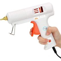Lycxames - Pistolet à colle chaude professionnel de 110 w avec pistolet à colle chaude à buse réglable en température et anti-goutte pour l'artisanat