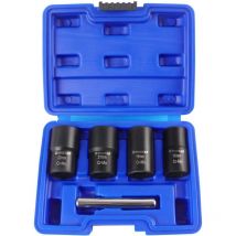 Schraubenausdreher-steckschlüsselsatz, 5-teiliger Drehsteckschlüsselsatz Zum Entfernen Von 17 Mm, 19 Mm, 21 Mm Und 22 Mm Radmuttern – Rwscrew 
