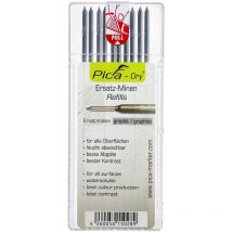 Dry pack de 10 mines graphite, gris, dry marker gerhard möck - Pica