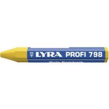 Lyra 4880007 Wachskreide, 1 Stück, gelb, Wachsstift für Holz, Metall, Stein usw