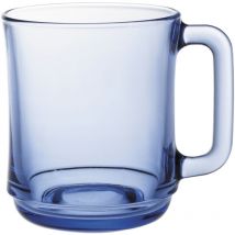 Glas mit Henkel Duralex LYS MARINE 310 ml blau - 6er Set