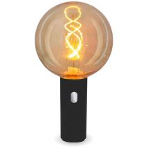 Edy G125 Bombilla Negro Recargable Con Batería. Luz Cálida