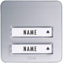 KTA-2 a/s Pulsantiera per campanello con targhetta 2 vie Argento 12 V/1 a - M-e Modern-electronics