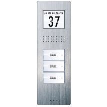 M-E – Audio-Außenstation ADV 230 – Edelstahl, gebürstet – 120 x 370 x 28 mm – Erweiterbar auf 4 Außen- und 4 Innenstationen